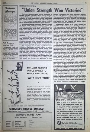   The Western Canadian Lumber Worker, Vol. XXXI, No. 2, 2nd Issue Jan. 1964   , page 7