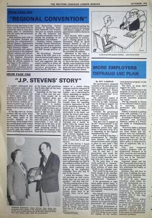   The Western Canadian Lumber Worker, Vol. XLVI No. 8, Oct. 1978   , page 2