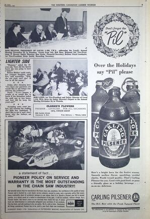   The Western Canadian Lumber Worker, Vol. XXX, No. 23, 1st Issue Dec. 1963   , page 9