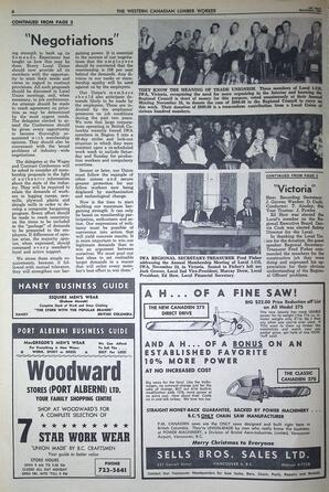   The Western Canadian Lumber Worker, Vol. XXX, No. 23, 1st Issue Dec. 1963   , page 6