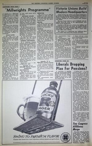   The Western Canadian Lumber Worker, Vol. XXX, No. 20, 2nd Issue Oct. 1963   , page 8