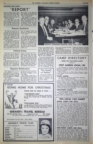   The Western Canadian Lumber Worker, Vol. XXX, No. 19, 1st Issue Oct. 1963   , page 10
