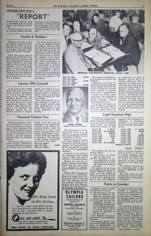   The Western Canadian Lumber Worker, Vol. XXX, No. 19, 1st Issue Oct. 1963   , page 9
