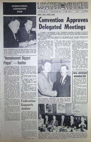   The Western Canadian Lumber Worker, Vol. XXX, No. 18, 2nd Issue Sep. 1963   , page 1