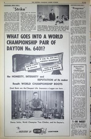   The Western Canadian Lumber Worker, Vol. XXX, No. 12, 2nd Issue Jun. 1963   , page 2