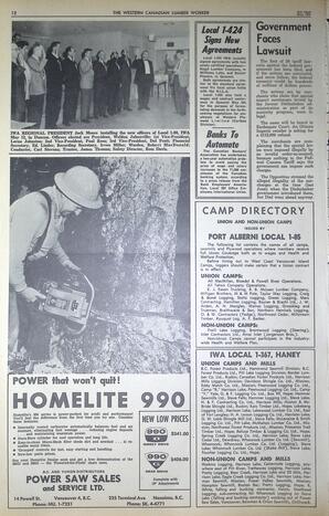   The Western Canadian Lumber Worker, Vol. XXX, No. 10, 2nd Issue May 1963   , page 12