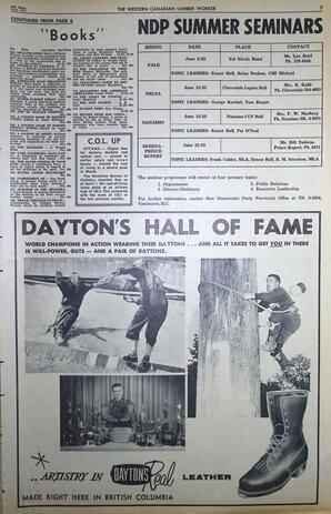   The Western Canadian Lumber Worker, Vol. XXX, No. 10, 2nd Issue May 1963   , page 7