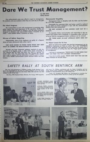   The Western Canadian Lumber Worker, Vol. XXX, No. 10, 2nd Issue May 1963   , page 5