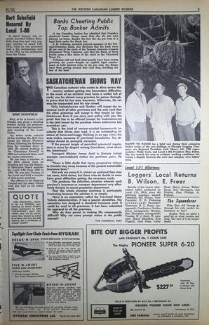   The Western Canadian Lumber Worker, Vol. XXX, No. 10, 2nd Issue May 1963   , page 3
