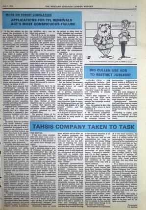   The Western Canadian Lumber Worker, Vol. XLVI No. 6, Jul. 1978   , page 15