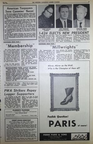   The Western Canadian Lumber Worker, Vol. XXX, No. 8, 2nd Issue Apr. 1963   , page 3