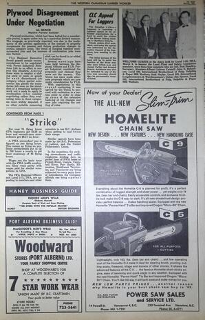   The Western Canadian Lumber Worker, Vol. XXX, No. 5, 1st Issue Mar. 1963   , page 2