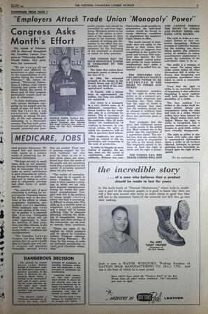   The Western Canadian Lumber Worker, Vol. XXX, No. 2, 2nd Issue Jan. 1963   , page 3