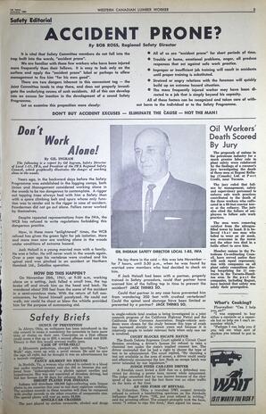   The Western Canadian Lumber Worker, Vol. XXX, No. 1, 1st Issue Jan. 1963   , page 5