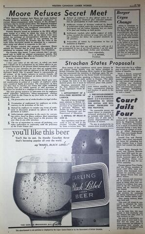   The Western Canadian Lumber Worker, Vol. XXIX, No. 23, 1st Issue Dec. 1962   , page 8
