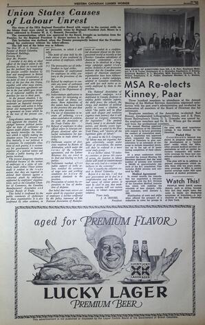   The Western Canadian Lumber Worker, Vol. XXIX, No. 23, 1st Issue Dec. 1962   , page 2