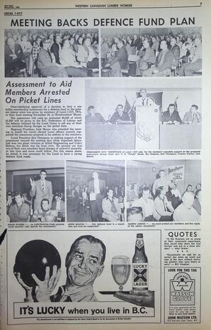   The Western Canadian Lumber Worker, Vol. XXIX, No. 21, 2nd Issue Nov. 1962   , page 7