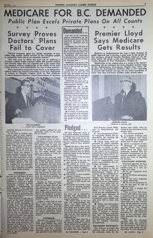   The Western Canadian Lumber Worker, Vol. XXIX, No. 20, 1st Issue Nov. 1962   , page 7