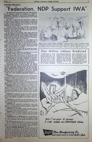   The Western Canadian Lumber Worker, Vol. XXIX, No. 20, 1st Issue Nov. 1962   , page 3