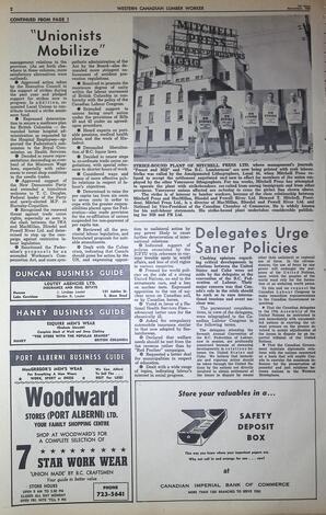   The Western Canadian Lumber Worker, Vol. XXIX, No. 20, 1st Issue Nov. 1962   , page 2