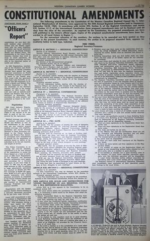   The Western Canadian Lumber Worker, Vol. XXIX, No. 17, 1st Issue Oct. 1962   , page 10