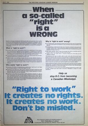   The Western Canadian Lumber Worker, Vol. XLVI No. 6, Jul. 1978   , page 3