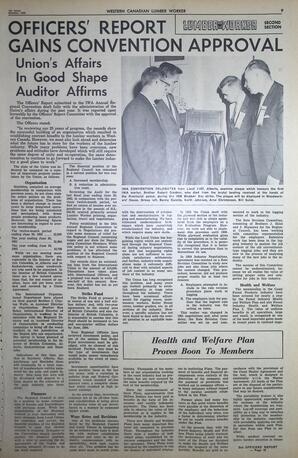   The Western Canadian Lumber Worker, Vol. XXIX, No. 17, 1st Issue Oct. 1962   , page 9