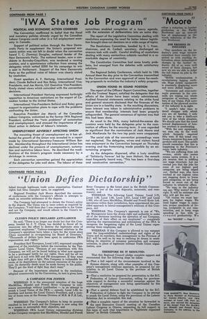   The Western Canadian Lumber Worker, Vol. XXIX, No. 17, 1st Issue Oct. 1962   , page 6