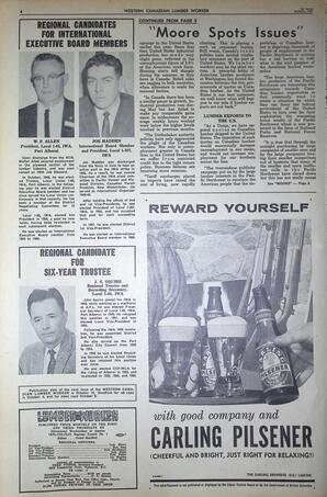   The Western Canadian Lumber Worker, Vol. XXIX, No. 17, 1st Issue Oct. 1962   , page 4