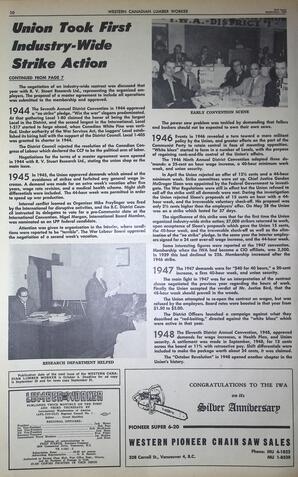   The Western Canadian Lumber Worker, Vol. XXIX, No. 17, 2nd Issue Sep. 1962   , page 10