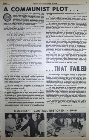   The Western Canadian Lumber Worker, Vol. XXIX, No. 17, 2nd Issue Sep. 1962   , page 9