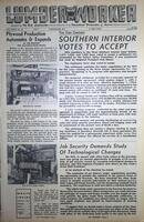 The Western Canadian Lumber Worker, Vol. XXIX, No. 16, 1st Issue Sep. 1962