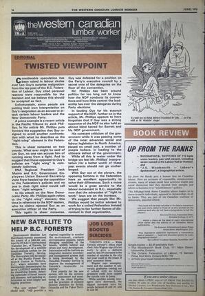   The Western Canadian Lumber Worker, Vol. XLVI No. 5, Jun. 1978   , page 16