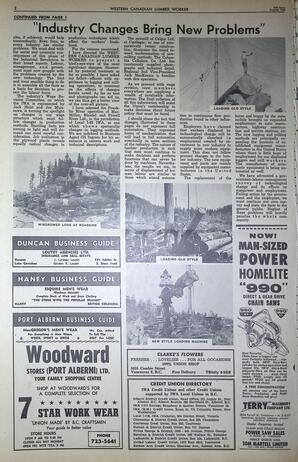   The Western Canadian Lumber Worker, Vol. XXIX, No. 15, 2nd Issue Aug. 1962   , page 2