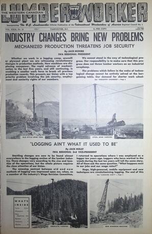   The Western Canadian Lumber Worker, Vol. XXIX, No. 15, 2nd Issue Aug. 1962   , page 1