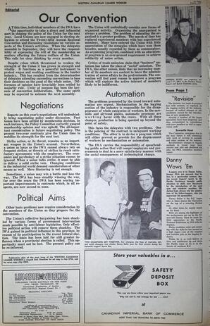   The Western Canadian Lumber Worker, Vol. XXIX, No. 14, 1st Issue Aug. 1962   , page 4