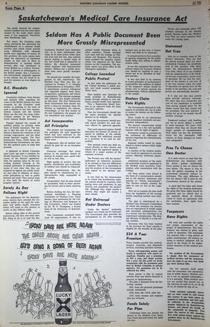   The Western Canadian Lumber Worker, Vol. XXIX, No. 13, 2nd Issue Jul. 1962   , page 8