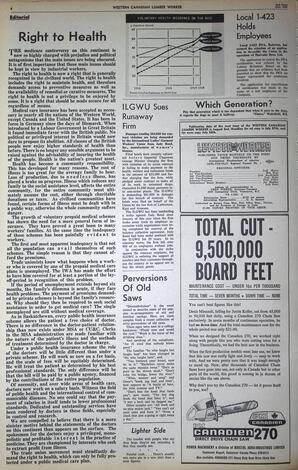   The Western Canadian Lumber Worker, Vol. XXIX, No. 13, 2nd Issue Jul. 1962   , page 4
