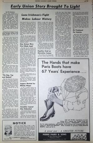   The Western Canadian Lumber Worker, Vol. XXIX, No. 12, 1st Issue Jul. 1962   , page 6
