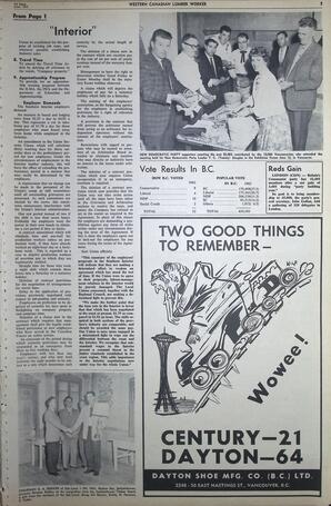   The Western Canadian Lumber Worker, Vol. XXIX, No. 10, 1st Issue Jun. 1962   , page 3