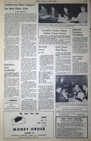   The Western Canadian Lumber Worker, Vol. XXIX, No. 9, 1st Issue May 1962   , page 8