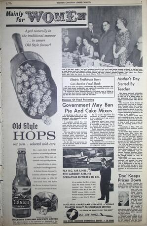  The Western Canadian Lumber Worker, Vol. XXIX, No. 9, 1st Issue May 1962   , page 7