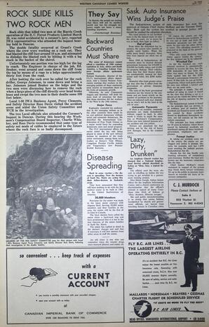   The Western Canadian Lumber Worker, Vol. XXIX, No. 7, 1st Issue Apr. 1962   , page 8