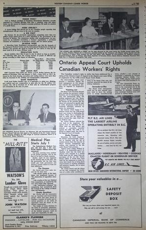   The Western Canadian Lumber Worker, Vol. XXIX, No. 5, 1st Issue Mar. 1962   , page 8