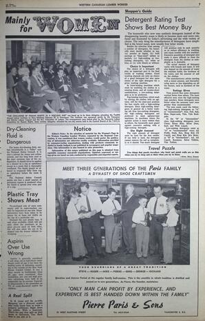   The Western Canadian Lumber Worker, Vol. XXIX, No. 5, 1st Issue Mar. 1962   , page 7