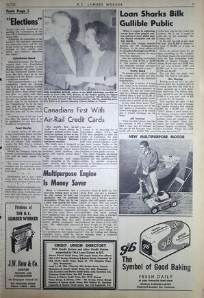   The B.C. Lumber Worker, Vol. XXVII, No. 1, 1st Issue Jan. 1960   , page 7