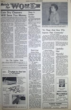   The Western Canadian Lumber Worker, Vol. XXIX, No. 3, 1st Issue Feb. 1962   , page 7