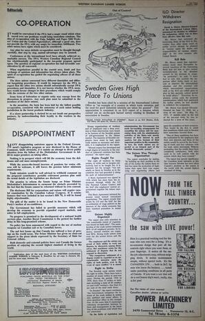   The Western Canadian Lumber Worker, Vol. XXIX, No. 2, 2nd Issue Jan. 1962   , page 4