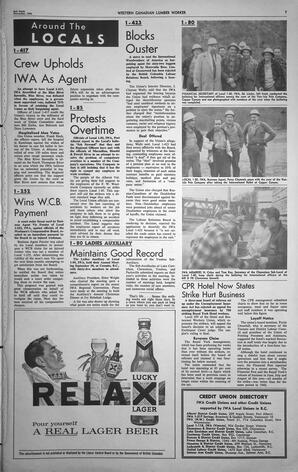   The Western Canadian Lumber Worker, Vol. XXVIII, No. 22, 2nd Issue Nov. 1961   , page 7