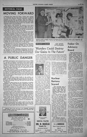   The Western Canadian Lumber Worker, Vol. XXVIII, No. 18, 2nd Issue Sep. 1961   , page 4